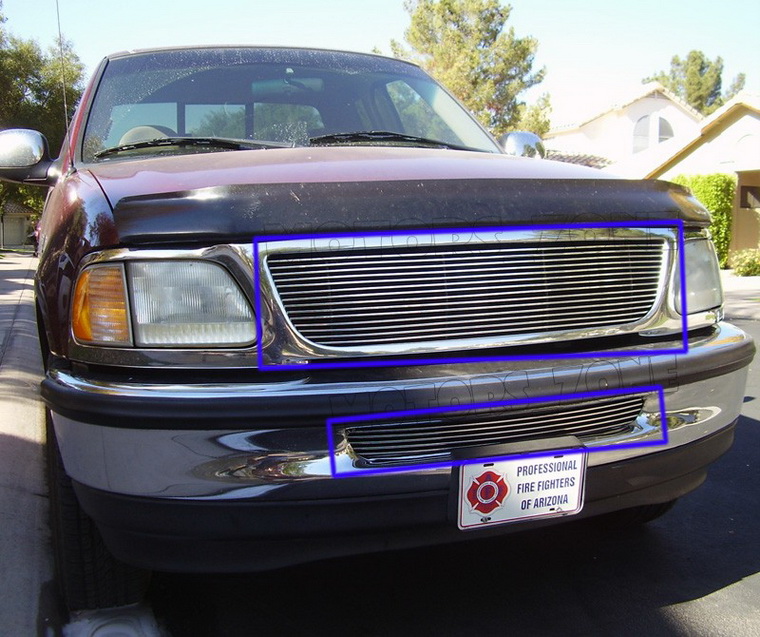 97 98 FORD F150 2WD BILLET GRILLE GRILL COMBO GRILL SET